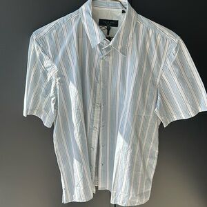 NWT Men’s size medium, blue stripe Dalton shirt from Rag & Bone. 100% cotton.